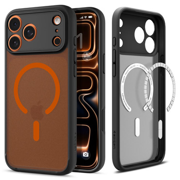 Ovitek Spigen "Ultra Hybrid Mag" za iPhone 17 Pro Max - frost black orange