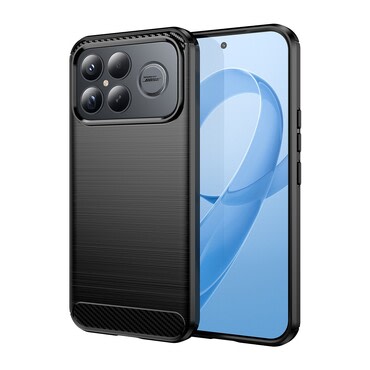 TPU gel ovitek "Brushed Carbon" za Xiaomi Poco F8 Ultra - črn