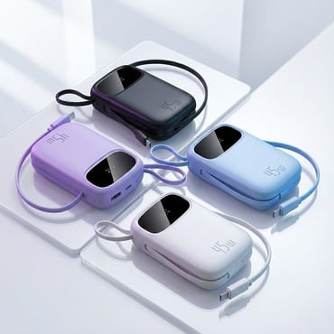 Power bank Baseus EnerFill Qpow3 45W - 10000 mAh z vgrajenima USB-C in Lightning kabloma