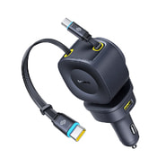 Avtopolnilec Baseus PrimeTrip VR2 Max - 163W, 3x USB-C, USB-A, izvlečni kabel - črn