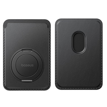 Magnetna denarnica s stojalom Baseus MagPro 3 - do 3 kartice, RFID zaščita - črna