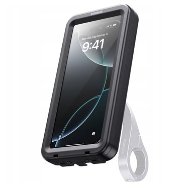 Vodoodporen kolesarski etui Baseus PrimeTrip VB1 RainShield - magnetni sistem, 6.9", IP68 - črn