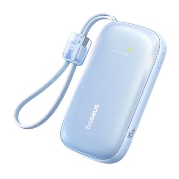 Power bank 10000 mAh 45W z vgrajenim kablom Baseus "EnerFill Qpow3 Ultra" - galaxy blue