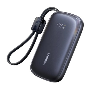 Power bank 10000 mAh 45W z vgrajenim kablom Baseus "EnerFill Qpow3 Ultra" - cosmic black