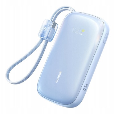 Power bank 20000 mAh 22.5W z vgrajenim kablom Baseus "EnerFill Qpow3 Ultra" - galaxy blue