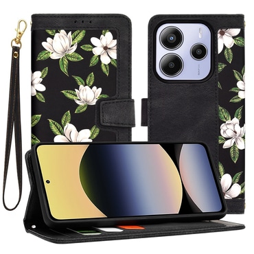Etui Techsuit "FlipCraft" za Xiaomi Redmi Note 14 5G - flowers of the dawn