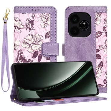 Etui Techsuit "FlipCraft" za Realme GT 6 - mysterious purple