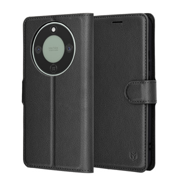 Etui Techsuit "Leather Folio" za Honor Magic8 Lite - črn
