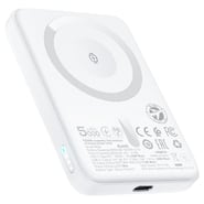 Power bank Acefast "M25" z USB-C izhodom in brezžičnim 20W MagSafe polnjenjem - 5000 mAh - bel