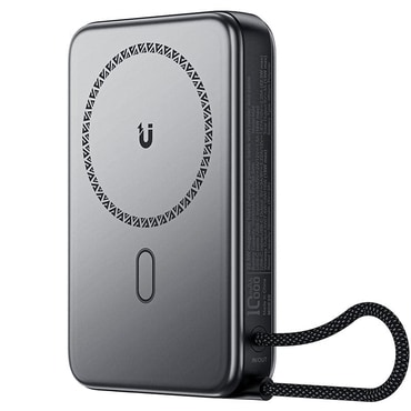 Power bank z USB-C izhodom, vgrajenim USB-C kablom, 22.5W MagSafe Acefast "M24" - 10000 mAh - metal gray