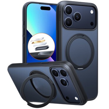 Premium ovitek Torras "Ostand Pro" za iPhone 17 Pro - black