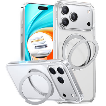 Premium ovitek Torras "Ostand Pro" za iPhone 17 Pro Max - clear