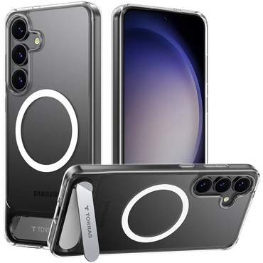 Premium ovitek Torras "Pstand" za Samsung Galaxy S25 Plus - clear