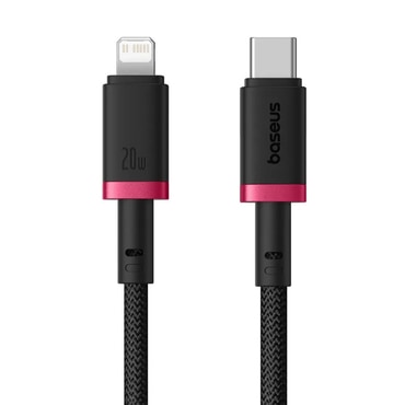 USB-C v Lightning polnilni in podatkovni kabel Baseus Dura Series – 20W - 2 m - rdeč/črn