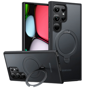 Premium ovitek Torras "Ostand Spin" za Samsung Galaxy S24 Ultra - black