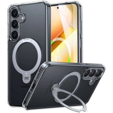 Premium ovitek Torras "Ostand Spin" za Samsung Galaxy S25 Plus - clear