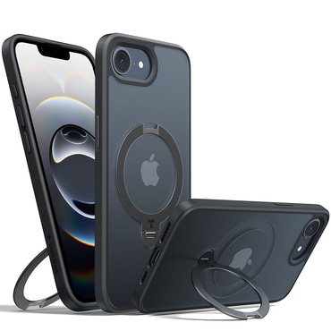 Premium ovitek Torras "Ostand Spin" za iPhone 16e - black