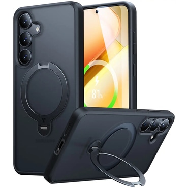 Premium ovitek Torras "Ostand Spin" za Samsung Galaxy S25 - black