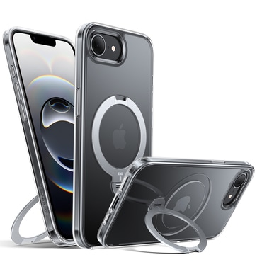 Premium ovitek Torras "Ostand Spin" za iPhone 16e - clear