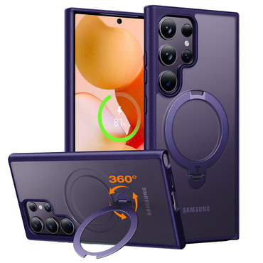 Premium ovitek Torras "Ostand Spin" za Samsung Galaxy S24 Ultra - purple