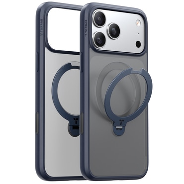 Premium ovitek Torras "Ostand Spin" za iPhone 17 Pro - navy blue