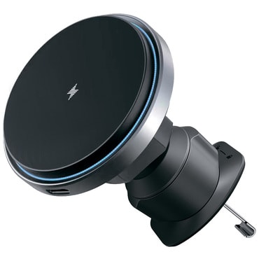 Avtomobilsko držalo za telefon - MagSafe Qi2 15W Proove "Magic Circle Pro" za ventilacijsko režo - črn