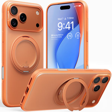 Premium ovitek Torras "Ostand R Fitness" za iPhone 17 Pro - orange