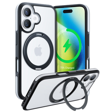 Premium ovitek Torras "Ostand R Fusion" za iPhone 16 Plus - black