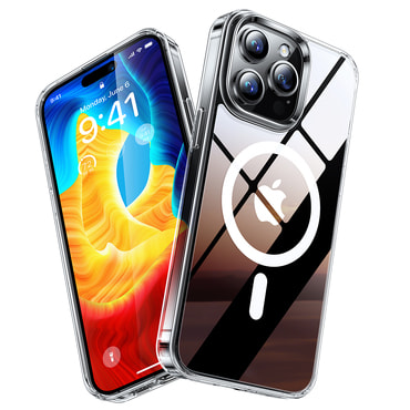 Premium ovitek Torras "Diamond MagSafe" za iPhone 15 Pro - clear