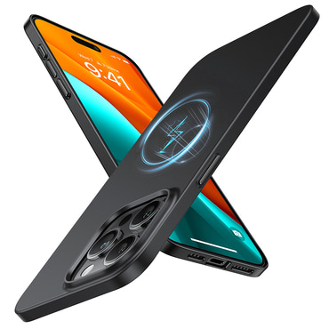 Premium ovitek Torras "OriginFit-Mag" za iPhone 15 Pro Max - black