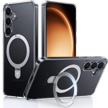 Premium ovitek Torras "Ostand" za Samsung Galaxy S25 - clear