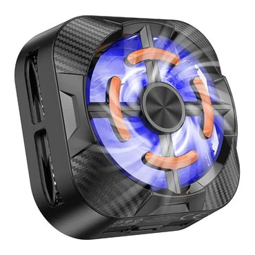 Potovalni gaming magnetni ventilator za mobilne naprave 5000 RPM Borofone "BG15" z RGB osvetlitvijo - črn