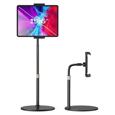 Aluminijasto namizno držalo za tablice in telefone Lisen "YL04" do 13" - črno