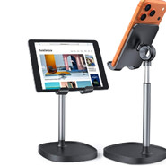 Aluminijasto namizno držalo za tečefone in tablice Lisen "Mechanical Series" do 10" - črno