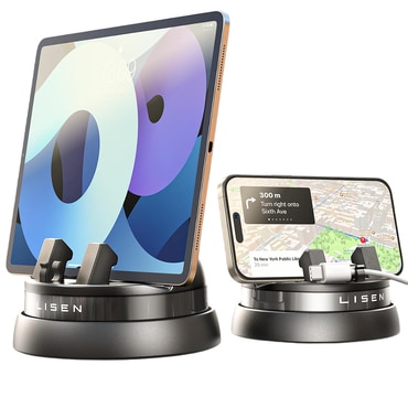 Avtomobilsko držalo za telefon s samodejnim zaklepanjem Lisen "Slide Lock" za armaturno ploščo - črno