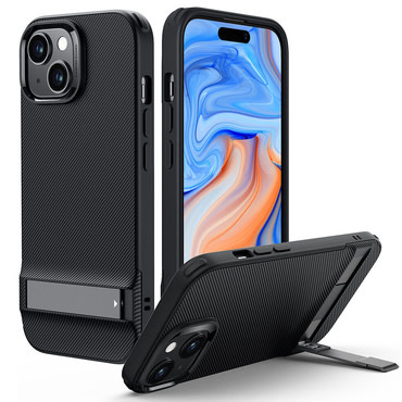Ovitek ESR "Air Shield Boost Kickstand" za iPhone 15 Plus - translucent black