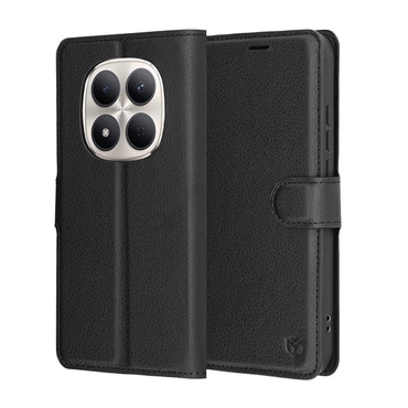 Etui Techsuit "Leather Folio" za Xiaomi Redmi Note 15 Pro 5G - črn