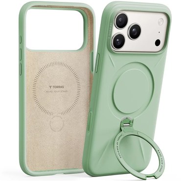 Premium ovitek Torras "QPRO Silicone" za iPhone 17 Pro - matcha green