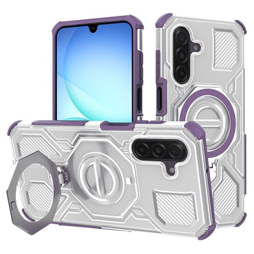 Hibridni ovitek "Carbon Shield Pro" za Samsung Galaxy A17 5G / A17 4G - purple transparent