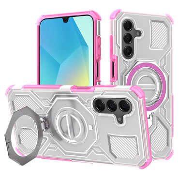 Hibridni ovitek "Carbon Shield Pro" za Samsung Galaxy A16 4G / A16 5G - pink transparent