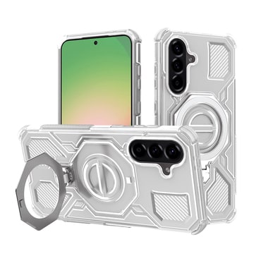 Hibridni ovitek "Carbon Shield Pro" za Samsung Galaxy A56 - white transparent