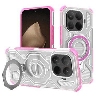 Hibridni ovitek "Carbon Shield Pro" za Xiaomi 15T Pro - pink transparent