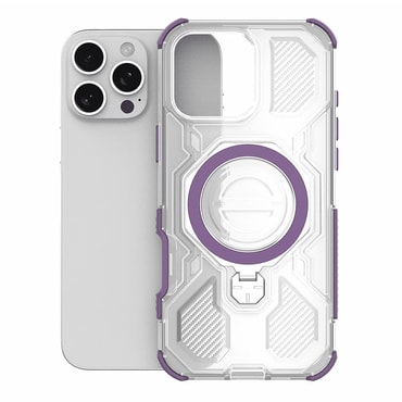 Hibridni ovitek "Carbon Shield Pro" za Xiaomi Redmi Note 15 Pro Plus / Poco M8 Pro - purple transparent