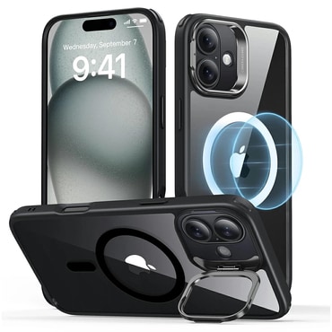 Hibridni ovitek ESR "Classic Hybrid HaloLock Kickstand" za iPhone 16 - clear black