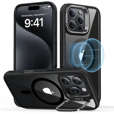 Hibridni ovitek ESR "Classic Hybrid HaloLock Kickstand" za iPhone 16 Pro Max - clear black