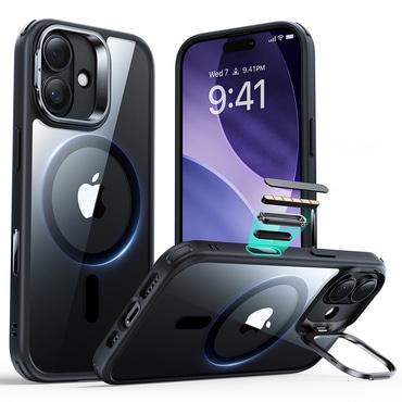 Hibridni ovitek ESR "Classic Hybrid HaloLock Kickstand" za iPhone 17 - clear black