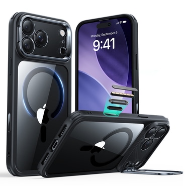 Hibridni ovitek ESR "Classic Hybrid HaloLock Kickstand" za iPhone 17 Pro Max - clear black