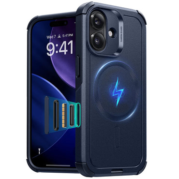 Hibridni ovitek ESR "Cyber HaloLock" za iPhone 17 - blue