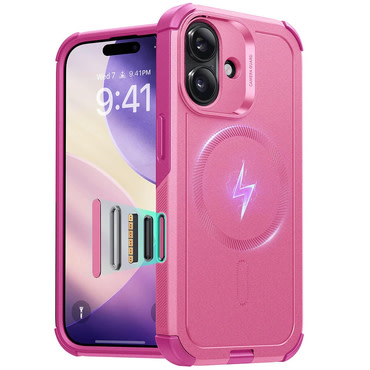 Hibridni ovitek ESR "Cyber HaloLock" za iPhone 17 - pink