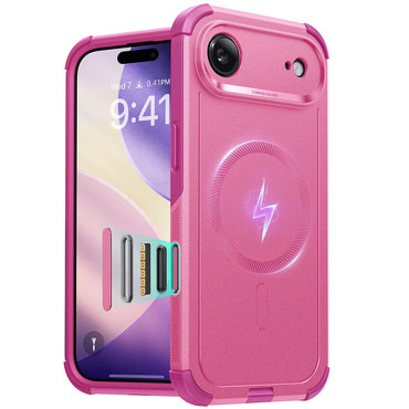 Hibridni ovitek ESR "Cyber HaloLock" za iPhone Air - pink